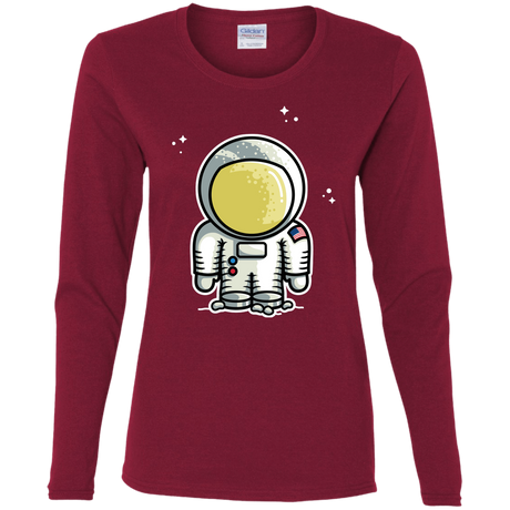 T-Shirts Cardinal / S Cute Astronaut Women's Long Sleeve T-Shirt