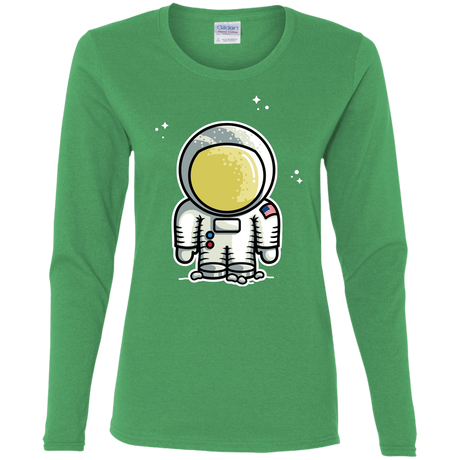 T-Shirts Irish Green / S Cute Astronaut Women's Long Sleeve T-Shirt