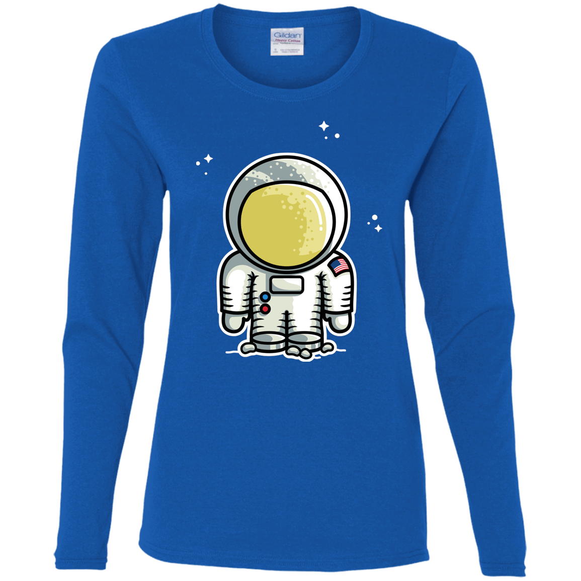 T-Shirts Royal / S Cute Astronaut Women's Long Sleeve T-Shirt