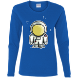 T-Shirts Royal / S Cute Astronaut Women's Long Sleeve T-Shirt