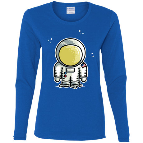 T-Shirts Royal / S Cute Astronaut Women's Long Sleeve T-Shirt