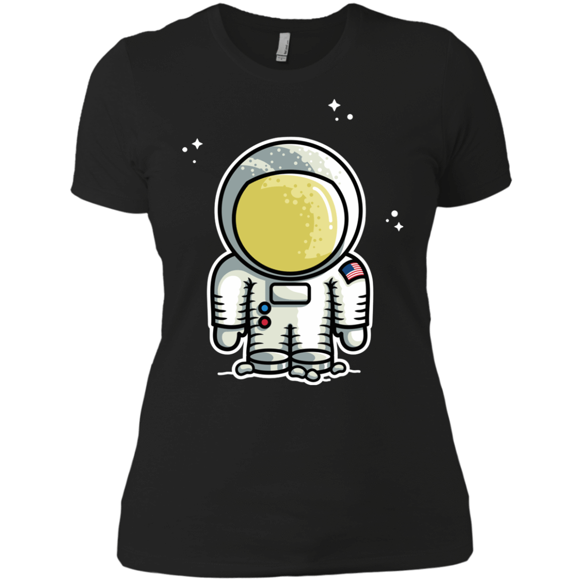 T-Shirts Black / X-Small Cute Astronaut Women's Premium T-Shirt