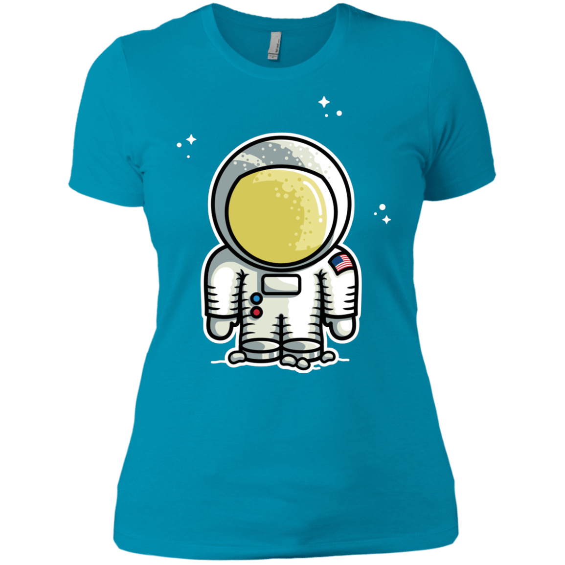 T-Shirts Turquoise / X-Small Cute Astronaut Women's Premium T-Shirt