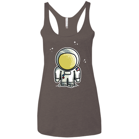 T-Shirts Macchiato / X-Small Cute Astronaut Women's Triblend Racerback Tank