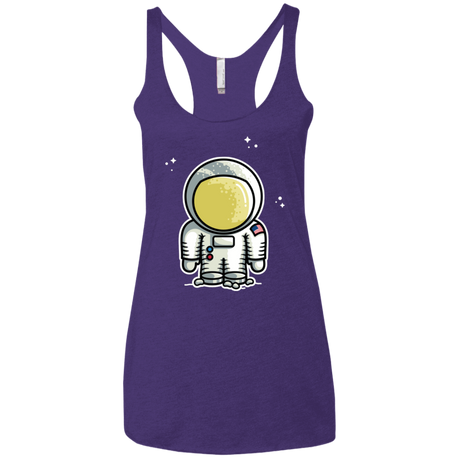 T-Shirts Purple Rush / X-Small Cute Astronaut Women's Triblend Racerback Tank