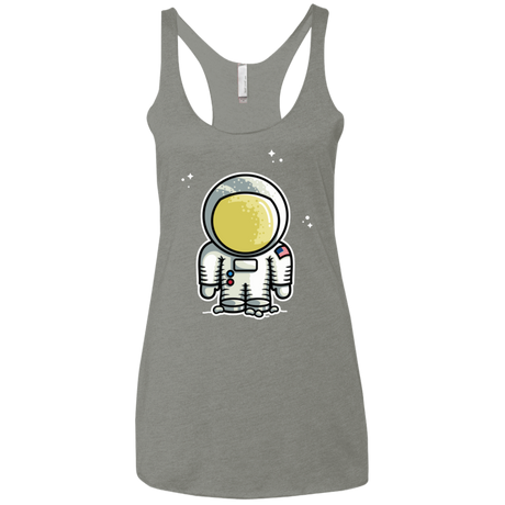 T-Shirts Venetian Grey / X-Small Cute Astronaut Women's Triblend Racerback Tank