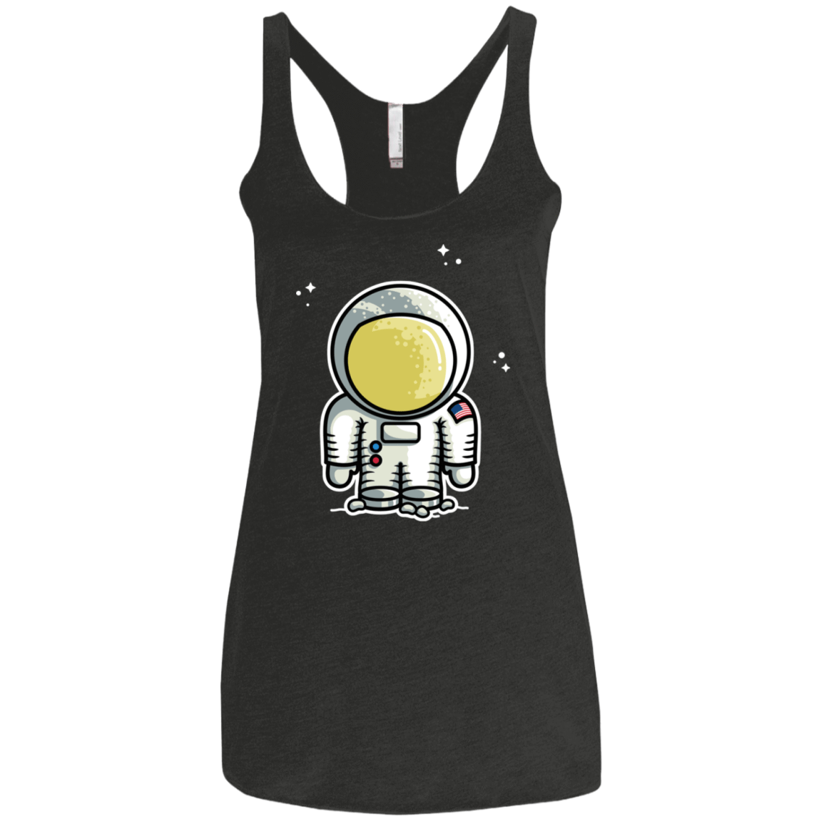 T-Shirts Vintage Black / X-Small Cute Astronaut Women's Triblend Racerback Tank
