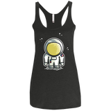 T-Shirts Vintage Black / X-Small Cute Astronaut Women's Triblend Racerback Tank