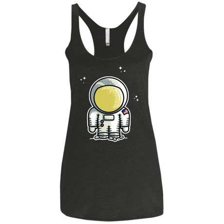 T-Shirts Vintage Black / X-Small Cute Astronaut Women's Triblend Racerback Tank