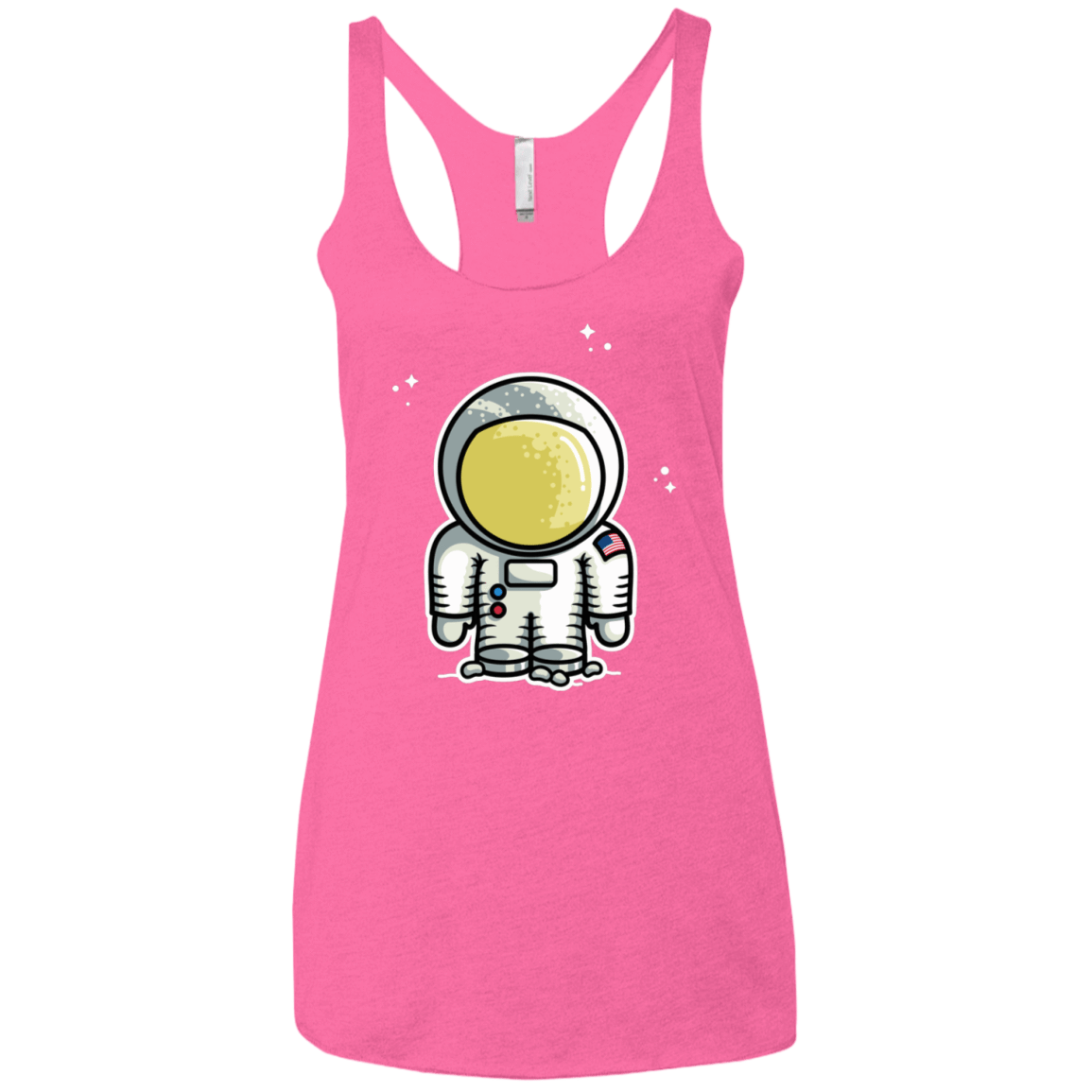 T-Shirts Vintage Pink / X-Small Cute Astronaut Women's Triblend Racerback Tank