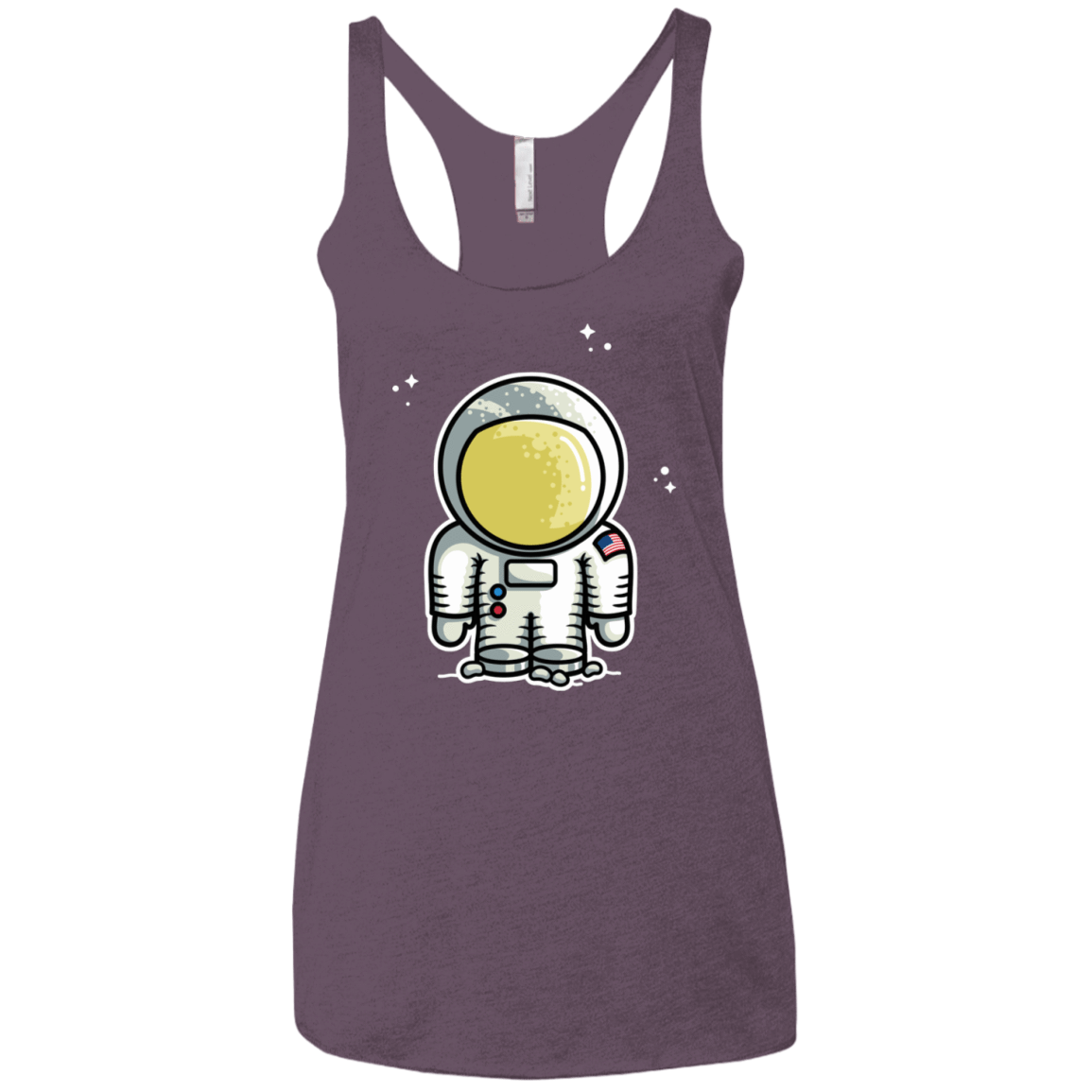 T-Shirts Vintage Purple / X-Small Cute Astronaut Women's Triblend Racerback Tank