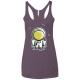 T-Shirts Vintage Purple / X-Small Cute Astronaut Women's Triblend Racerback Tank