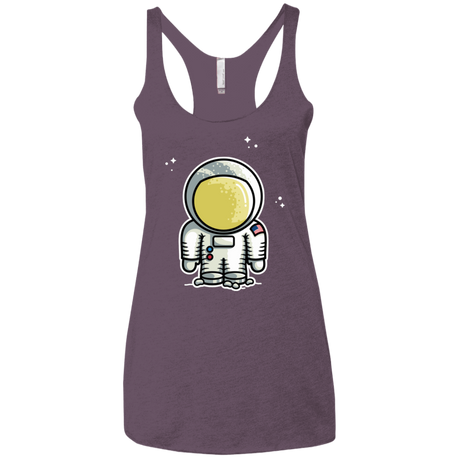 T-Shirts Vintage Purple / X-Small Cute Astronaut Women's Triblend Racerback Tank