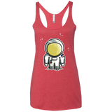 T-Shirts Vintage Red / X-Small Cute Astronaut Women's Triblend Racerback Tank