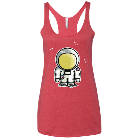 T-Shirts Vintage Red / X-Small Cute Astronaut Women's Triblend Racerback Tank
