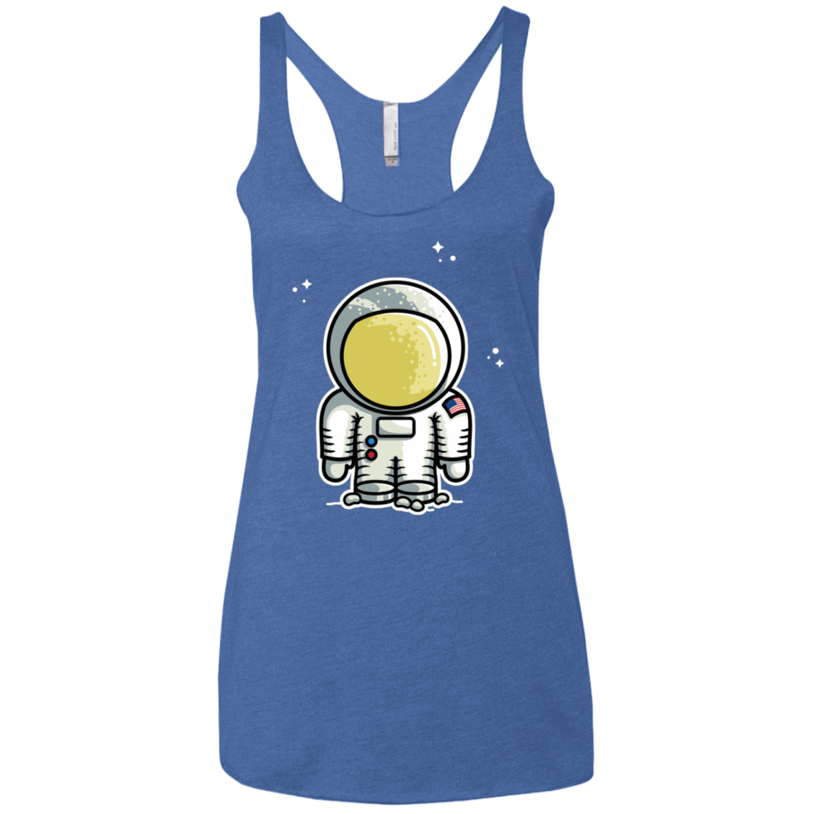 T-Shirts Vintage Royal / X-Small Cute Astronaut Women's Triblend Racerback Tank