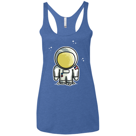 T-Shirts Vintage Royal / X-Small Cute Astronaut Women's Triblend Racerback Tank