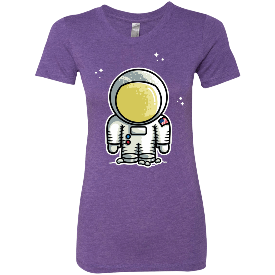 T-Shirts Purple Rush / S Cute Astronaut Women's Triblend T-Shirt