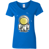 T-Shirts Royal / S Cute Astronaut Women's V-Neck T-Shirt