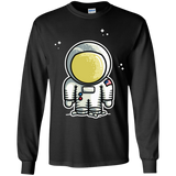 T-Shirts Black / YS Cute Astronaut Youth Long Sleeve T-Shirt