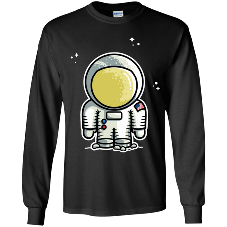 T-Shirts Black / YS Cute Astronaut Youth Long Sleeve T-Shirt