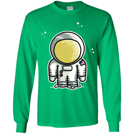 T-Shirts Irish Green / YS Cute Astronaut Youth Long Sleeve T-Shirt