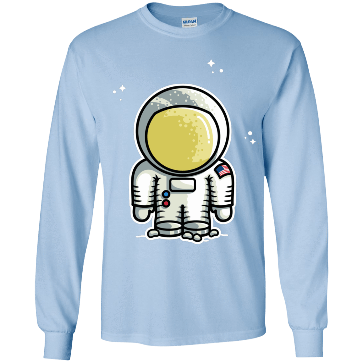 T-Shirts Light Blue / YS Cute Astronaut Youth Long Sleeve T-Shirt