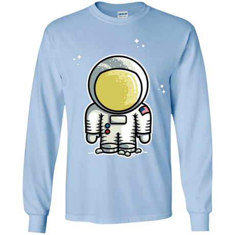 T-Shirts Light Blue / YS Cute Astronaut Youth Long Sleeve T-Shirt