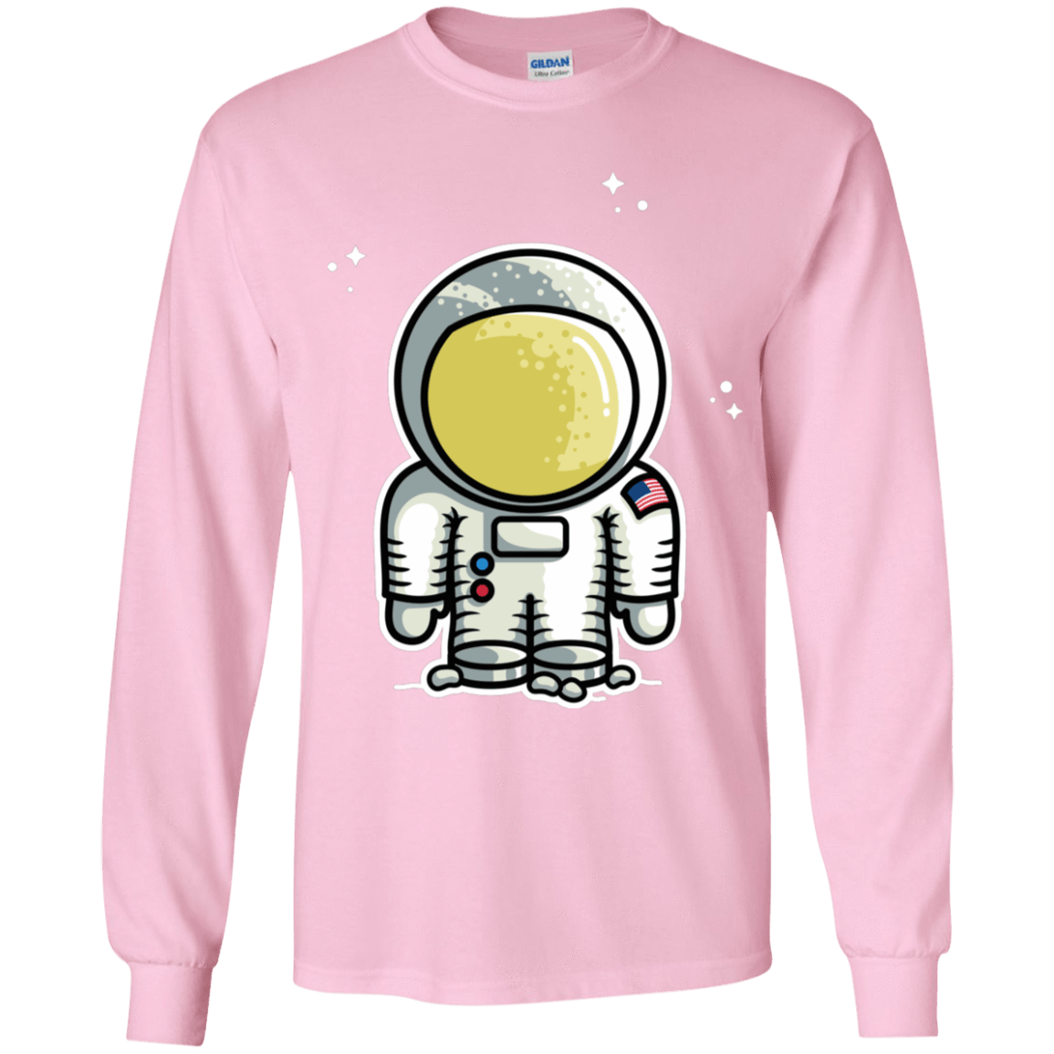 T-Shirts Light Pink / YS Cute Astronaut Youth Long Sleeve T-Shirt