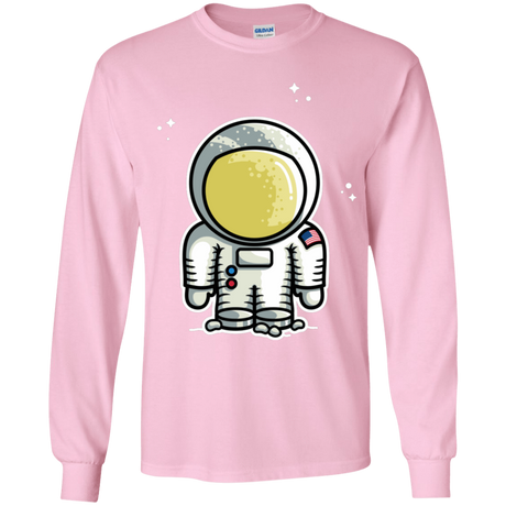 T-Shirts Light Pink / YS Cute Astronaut Youth Long Sleeve T-Shirt