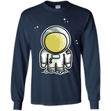 T-Shirts Navy / YS Cute Astronaut Youth Long Sleeve T-Shirt