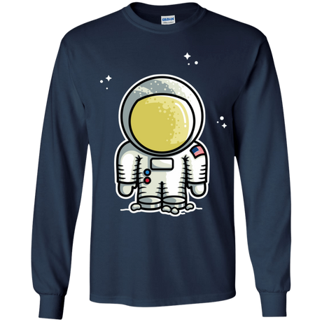 T-Shirts Navy / YS Cute Astronaut Youth Long Sleeve T-Shirt