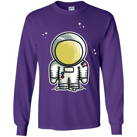 T-Shirts Purple / YS Cute Astronaut Youth Long Sleeve T-Shirt