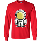 T-Shirts Red / YS Cute Astronaut Youth Long Sleeve T-Shirt