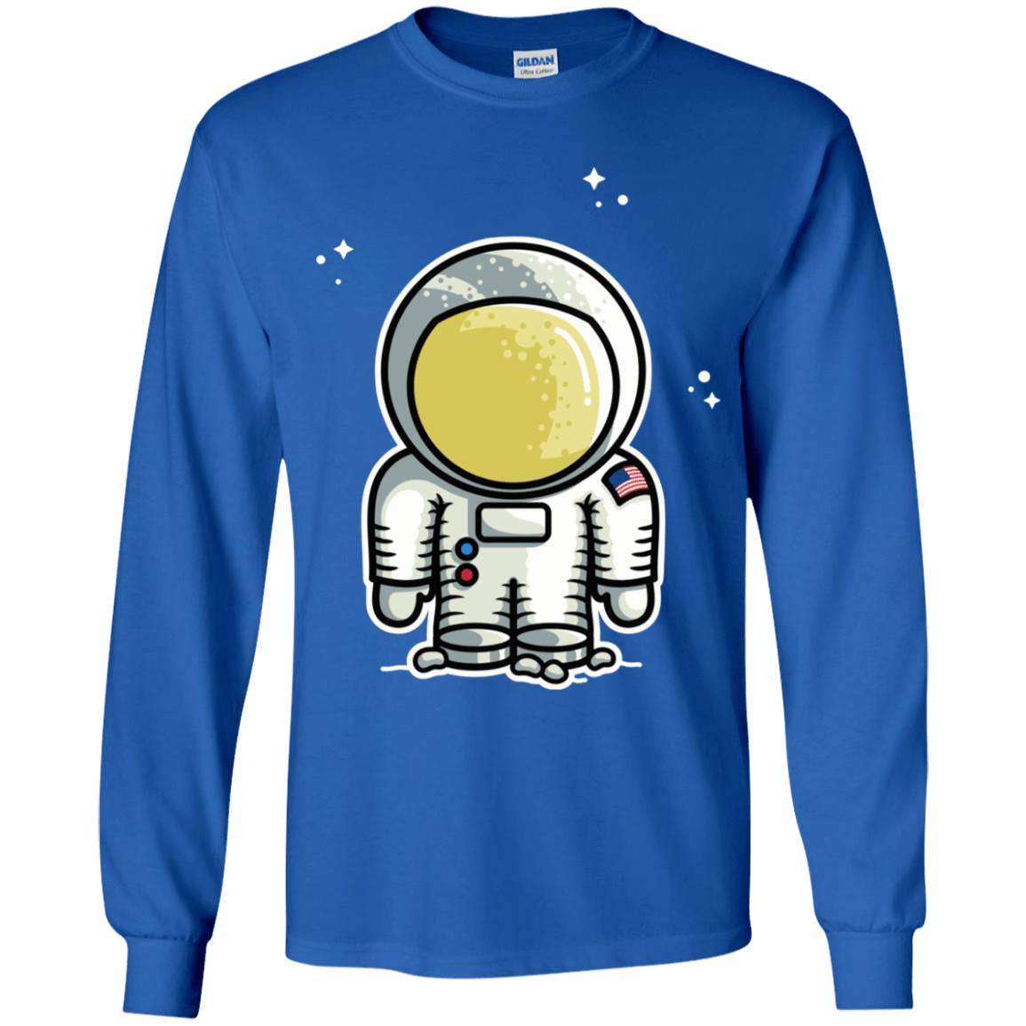 T-Shirts Royal / YS Cute Astronaut Youth Long Sleeve T-Shirt