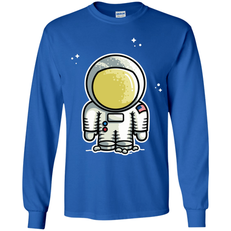 T-Shirts Royal / YS Cute Astronaut Youth Long Sleeve T-Shirt