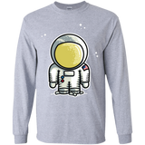 T-Shirts Sport Grey / YS Cute Astronaut Youth Long Sleeve T-Shirt