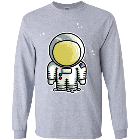 T-Shirts Sport Grey / YS Cute Astronaut Youth Long Sleeve T-Shirt