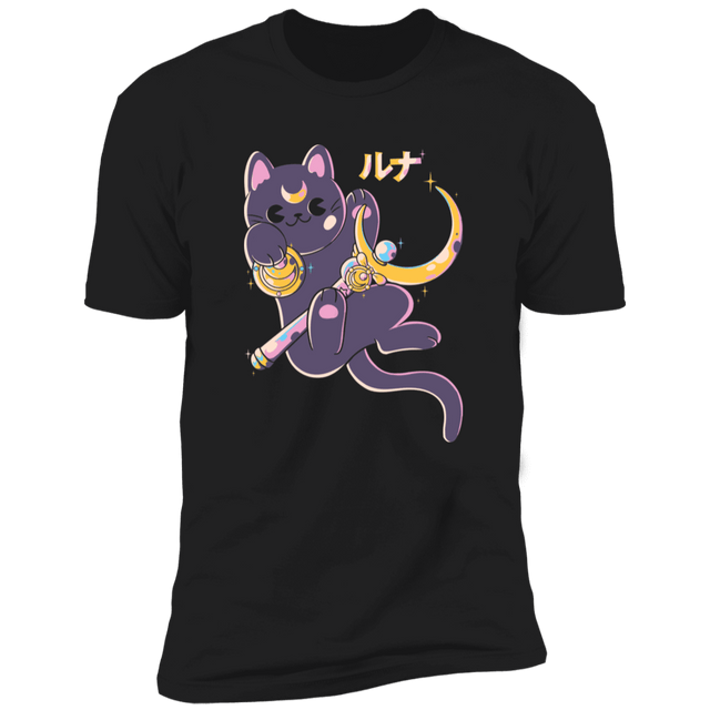 T-Shirts Black / X-Small Cute Cat Anime Men's Premium T-Shirt