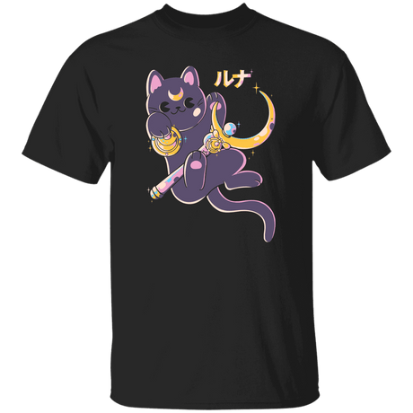 T-Shirts Black / S Cute Cat Anime T-Shirt