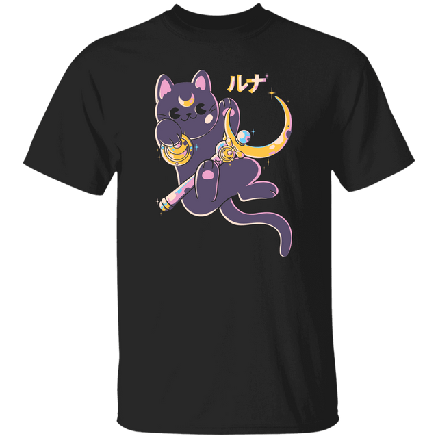 T-Shirts Black / S Cute Cat Anime T-Shirt