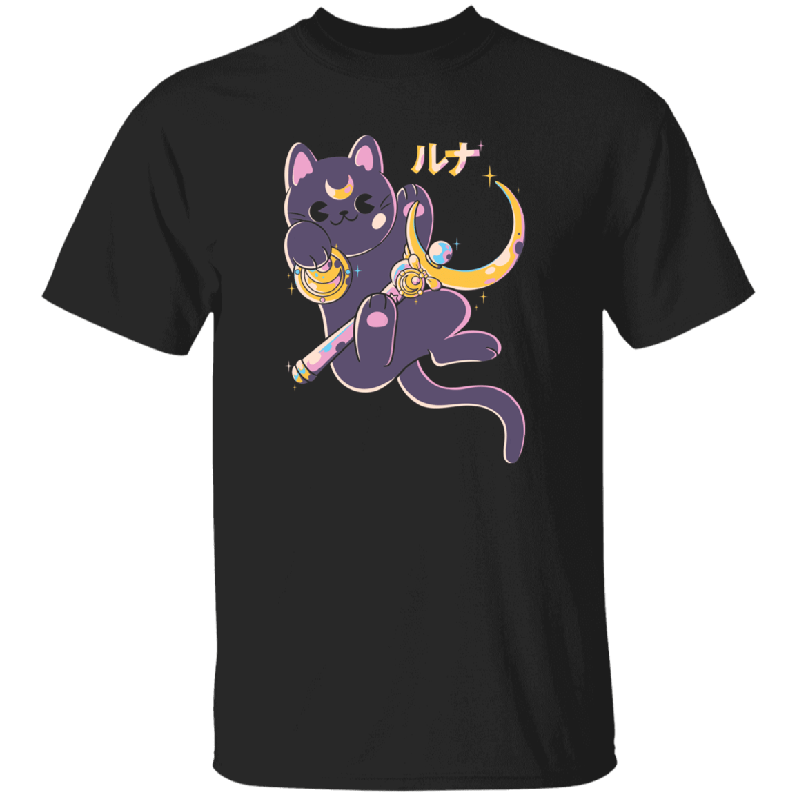 T-Shirts Black / YXS Cute Cat Anime Youth T-Shirt