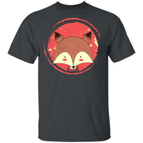 T-Shirts Dark Heather / S Cute Fox T-Shirt