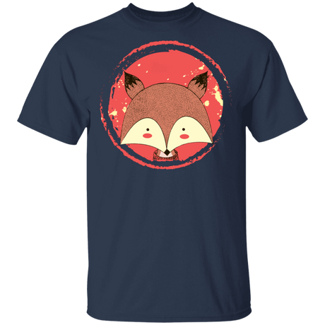 T-Shirts Navy / S Cute Fox T-Shirt