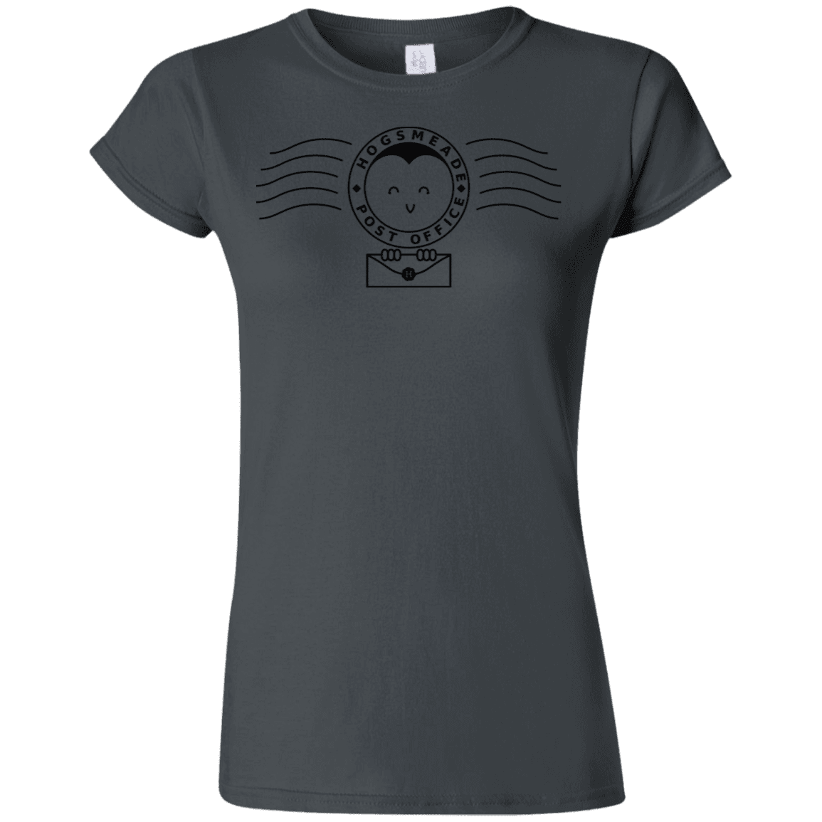 T-Shirts Charcoal / S Cute Hogsmeade Post Office Stamp Junior Slimmer-Fit T-Shirt