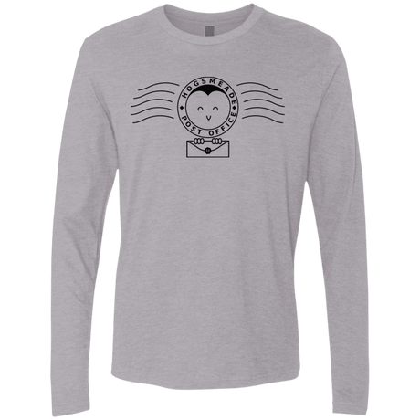 T-Shirts Heather Grey / S Cute Hogsmeade Post Office Stamp Men's Premium Long Sleeve