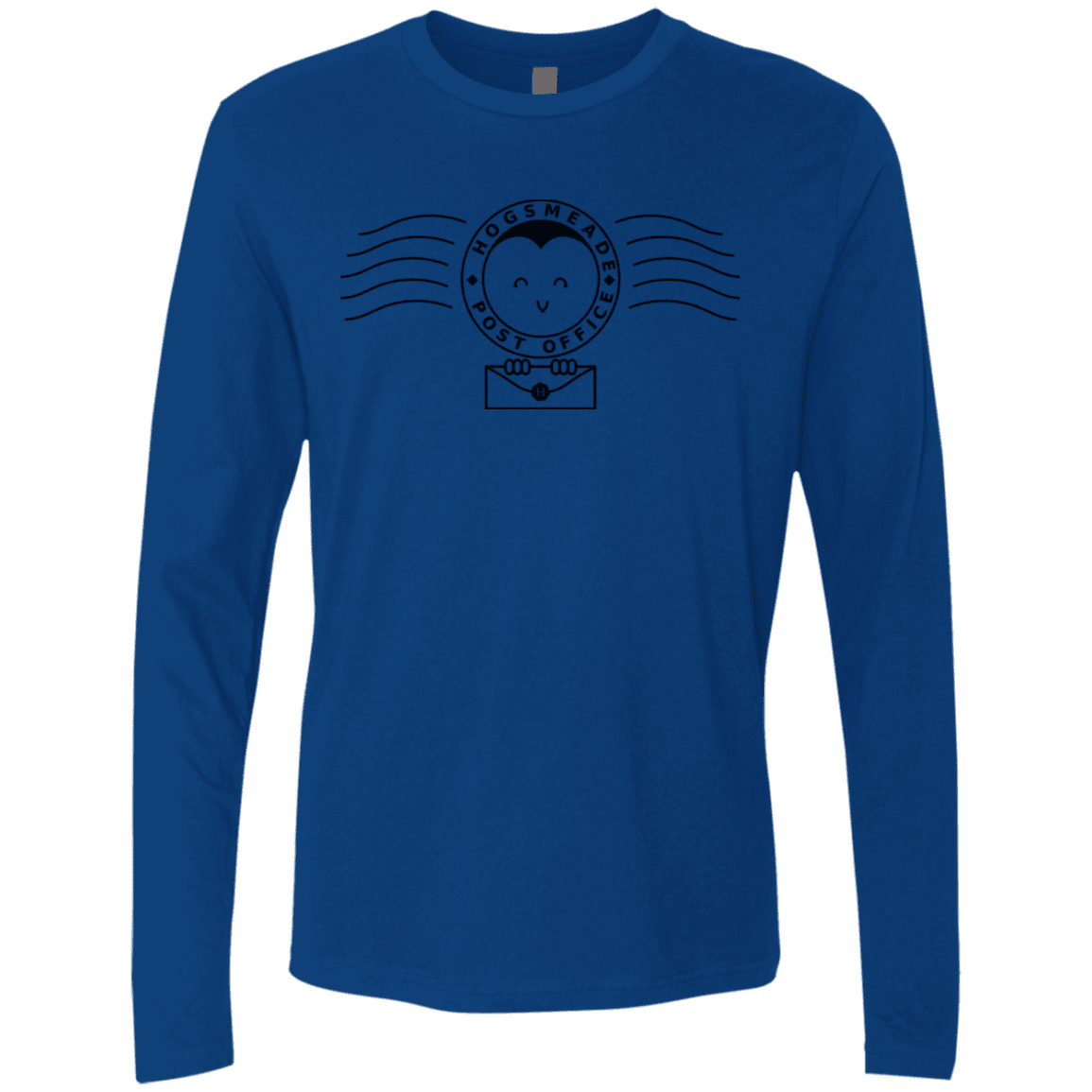 T-Shirts Royal / S Cute Hogsmeade Post Office Stamp Men's Premium Long Sleeve