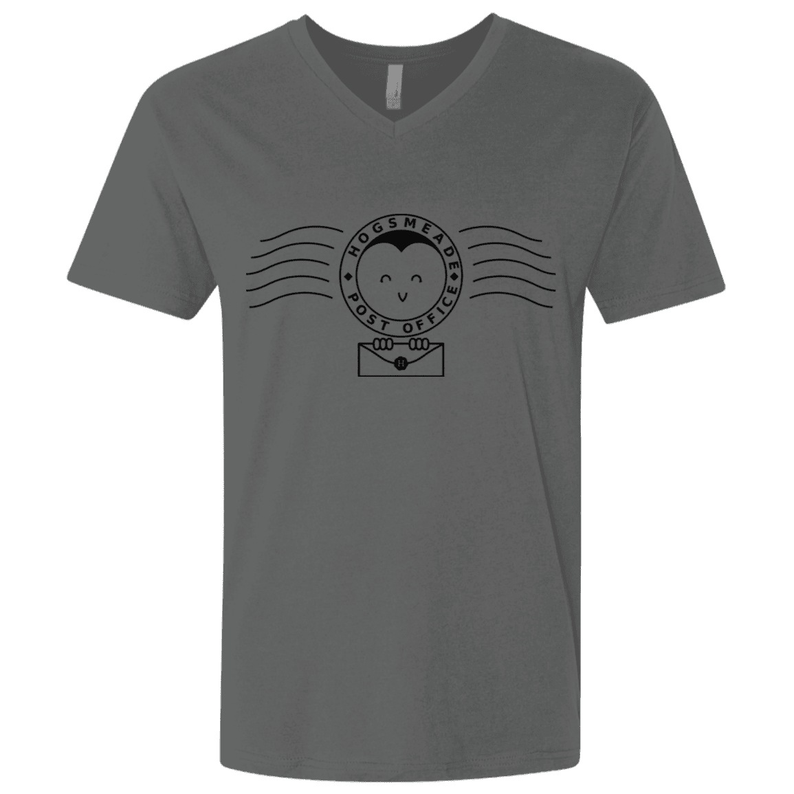 T-Shirts Heavy Metal / X-Small Cute Hogsmeade Post Office Stamp Men's Premium V-Neck