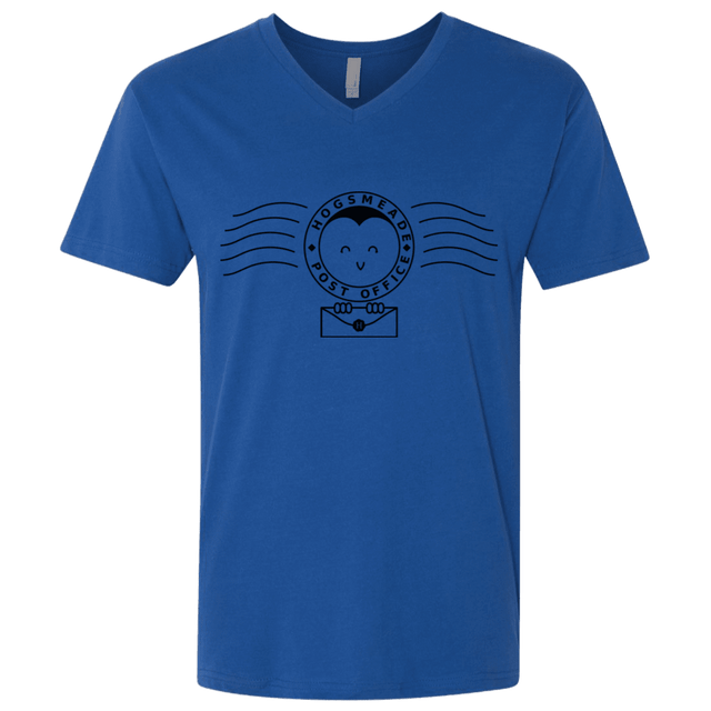 T-Shirts Royal / X-Small Cute Hogsmeade Post Office Stamp Men's Premium V-Neck
