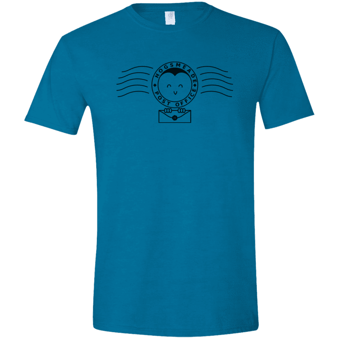 T-Shirts Antique Sapphire / S Cute Hogsmeade Post Office Stamp Men's Semi-Fitted Softstyle